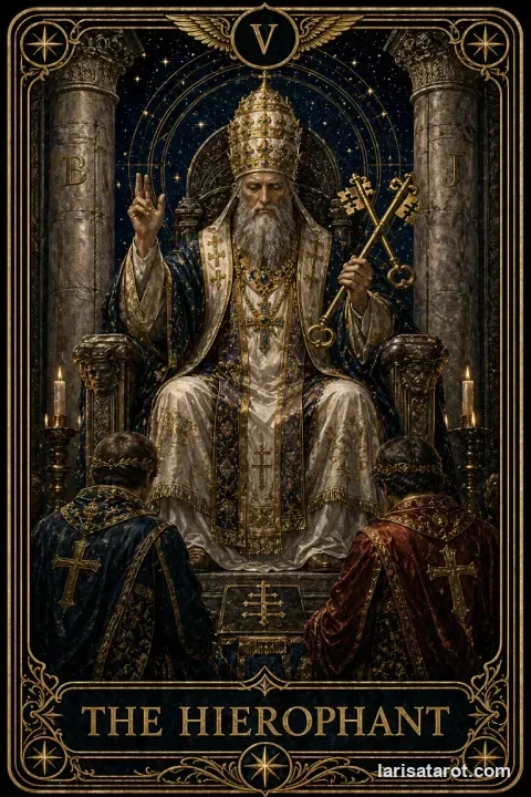 Karte Der Hierophant aus dem Larisa-Deck