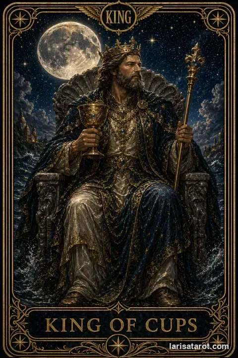 Karte König der Kelche aus dem Larisa-Deck