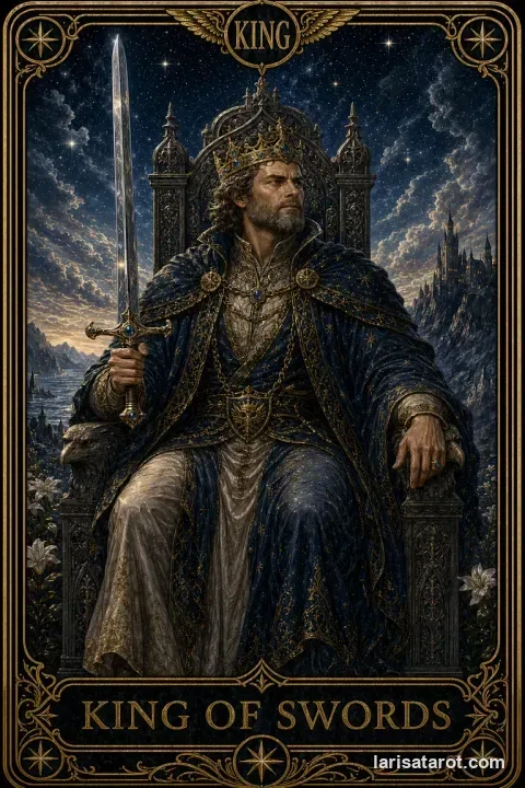 Karte König der Schwerter aus dem Larisa-Deck