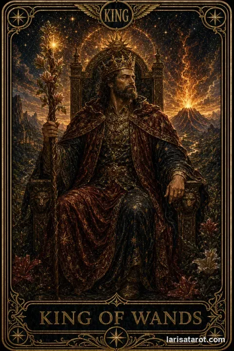 Karte König der Stäbe aus dem Larisa-Deck
