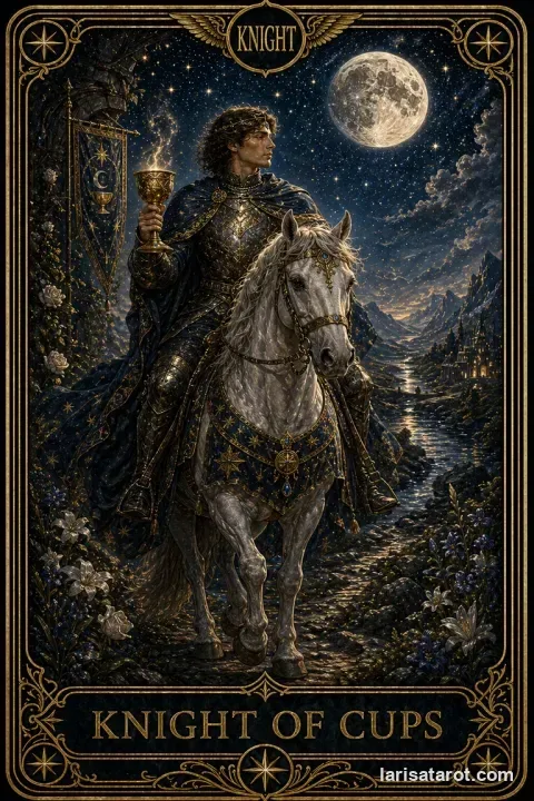 Karte Ritter der Kelche aus dem Larisa-Deck