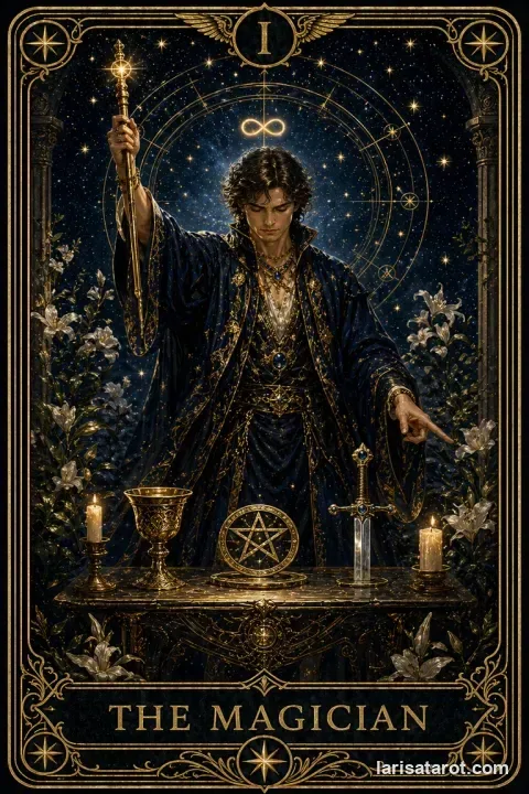 Karte Der Magier aus dem Larisa-Deck