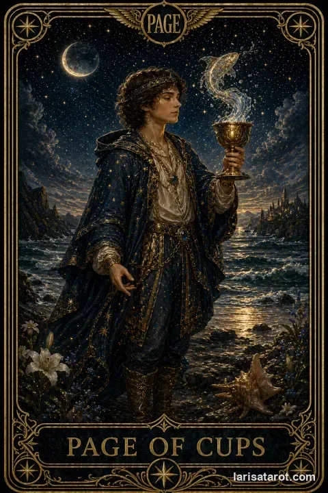 Karte Bube der Kelche aus dem Larisa-Deck